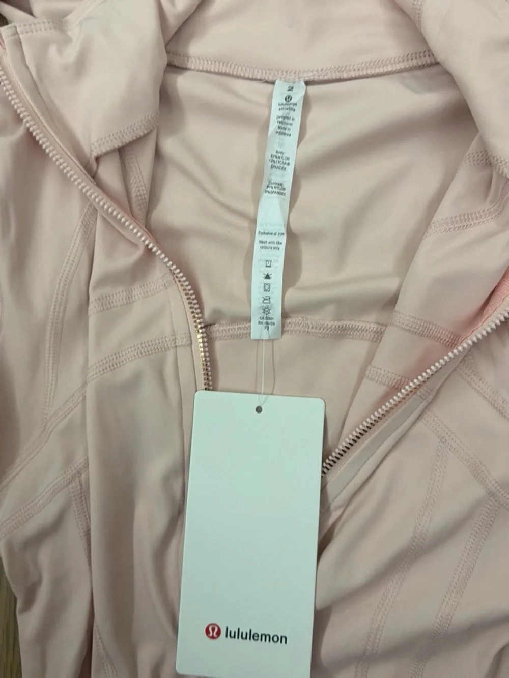 lululemon athletica Blush Pink Full-Zip Bomber Jacket